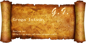 Grega István névjegykártya